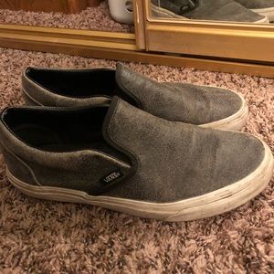 Slip on grey and black vans
